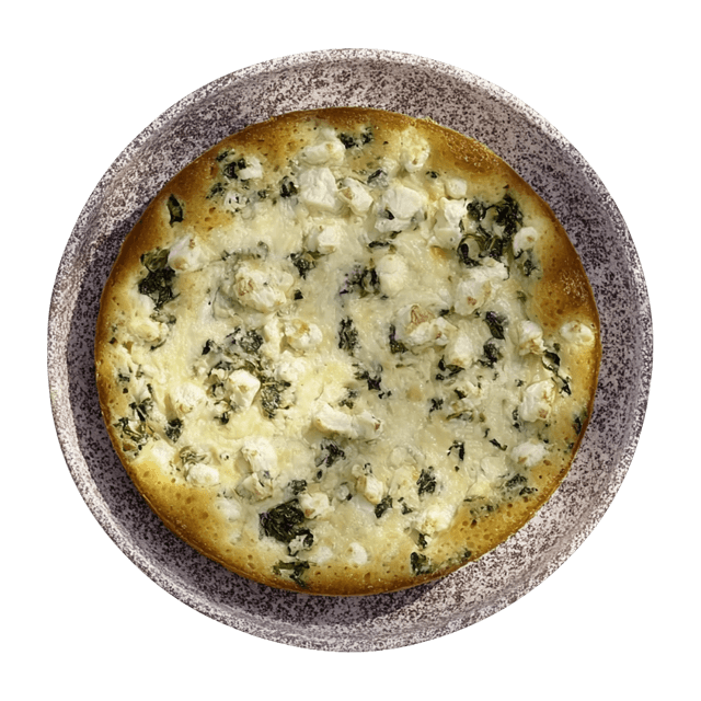 Wegetariański quiche ze szpinakiem i serem pleśniowym