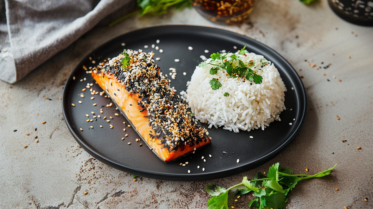 Łosoś w sezamie