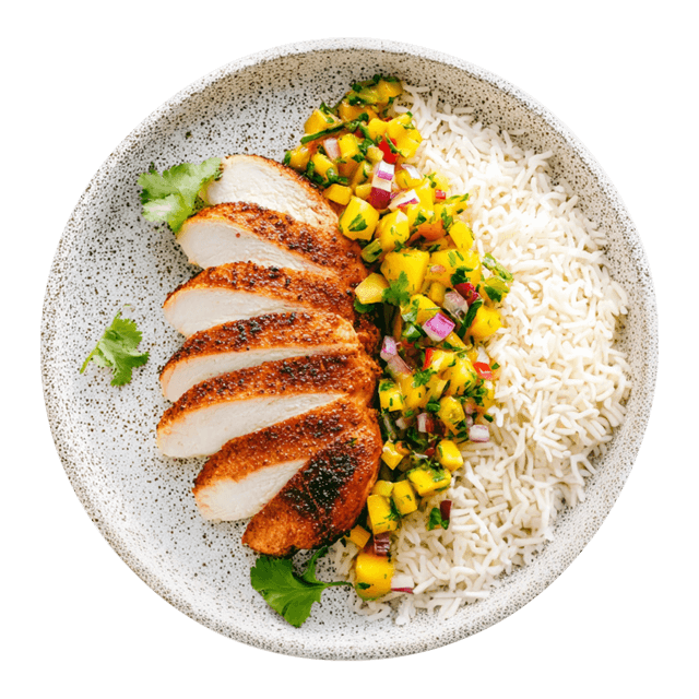 Grillowany kurczak z salsą mango