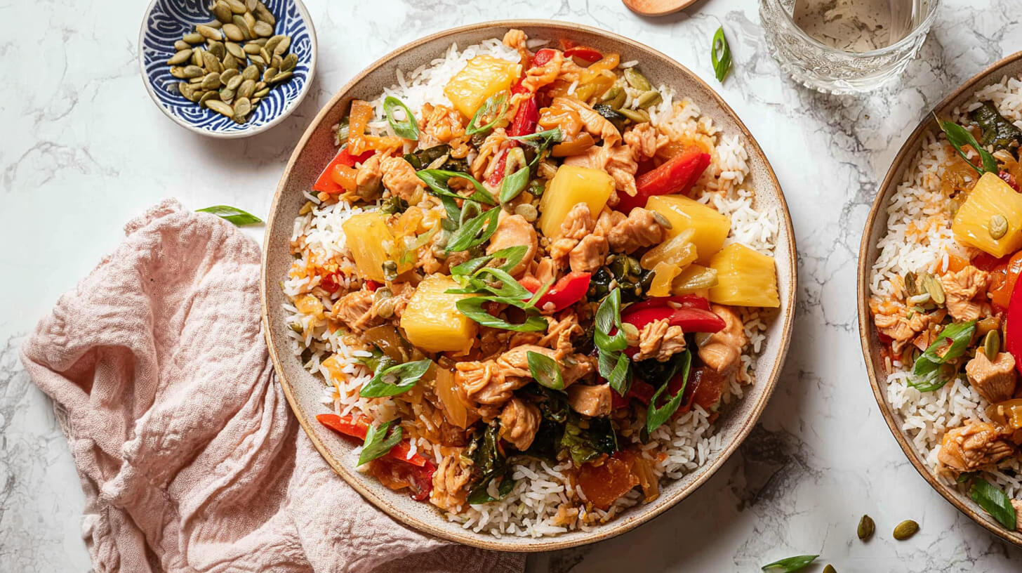 Sałatka z ryżem i kurczakiem