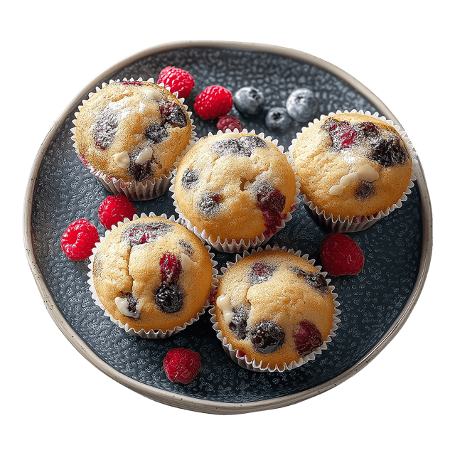 Muffiny z białą czekoladą i owocami