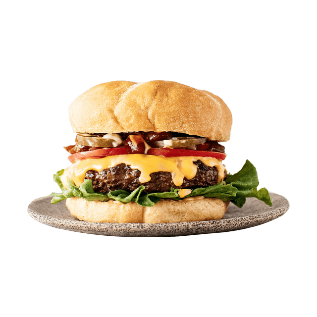 Burger wołowy z serem cheddar