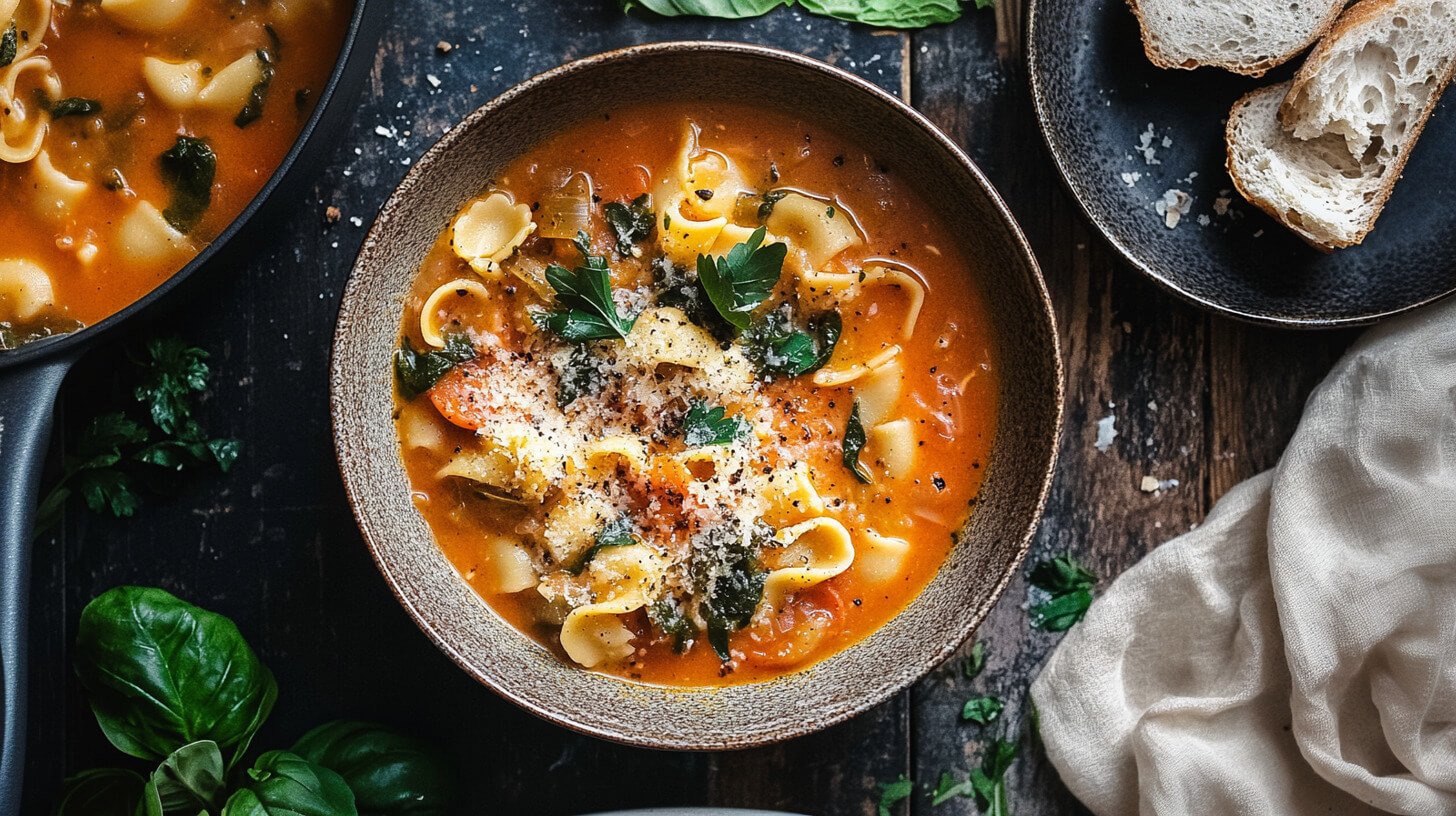 Zupa warzywna z tortellini