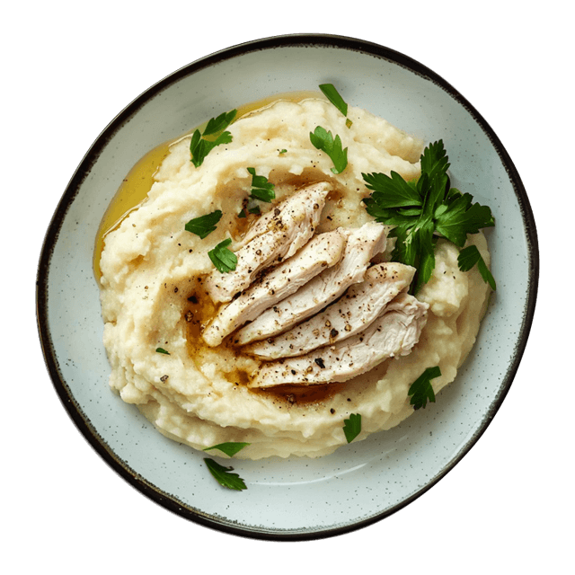 Kurczak z puree z kalafiora