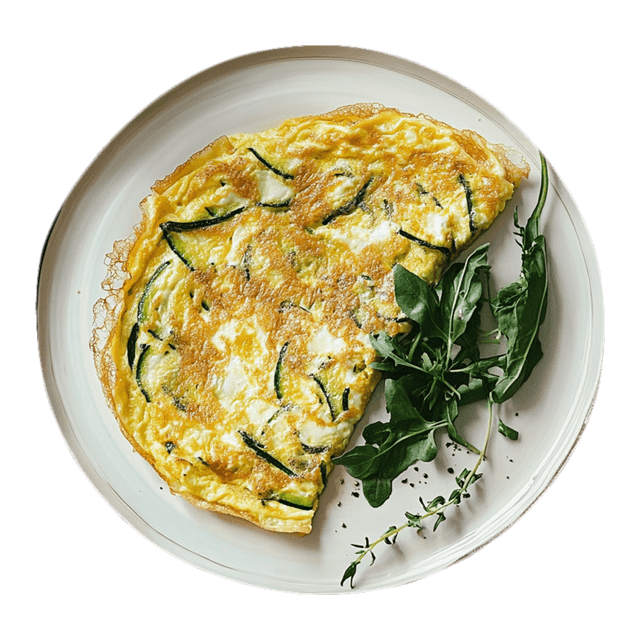 Pieczony omlet z cukinią i bazylią