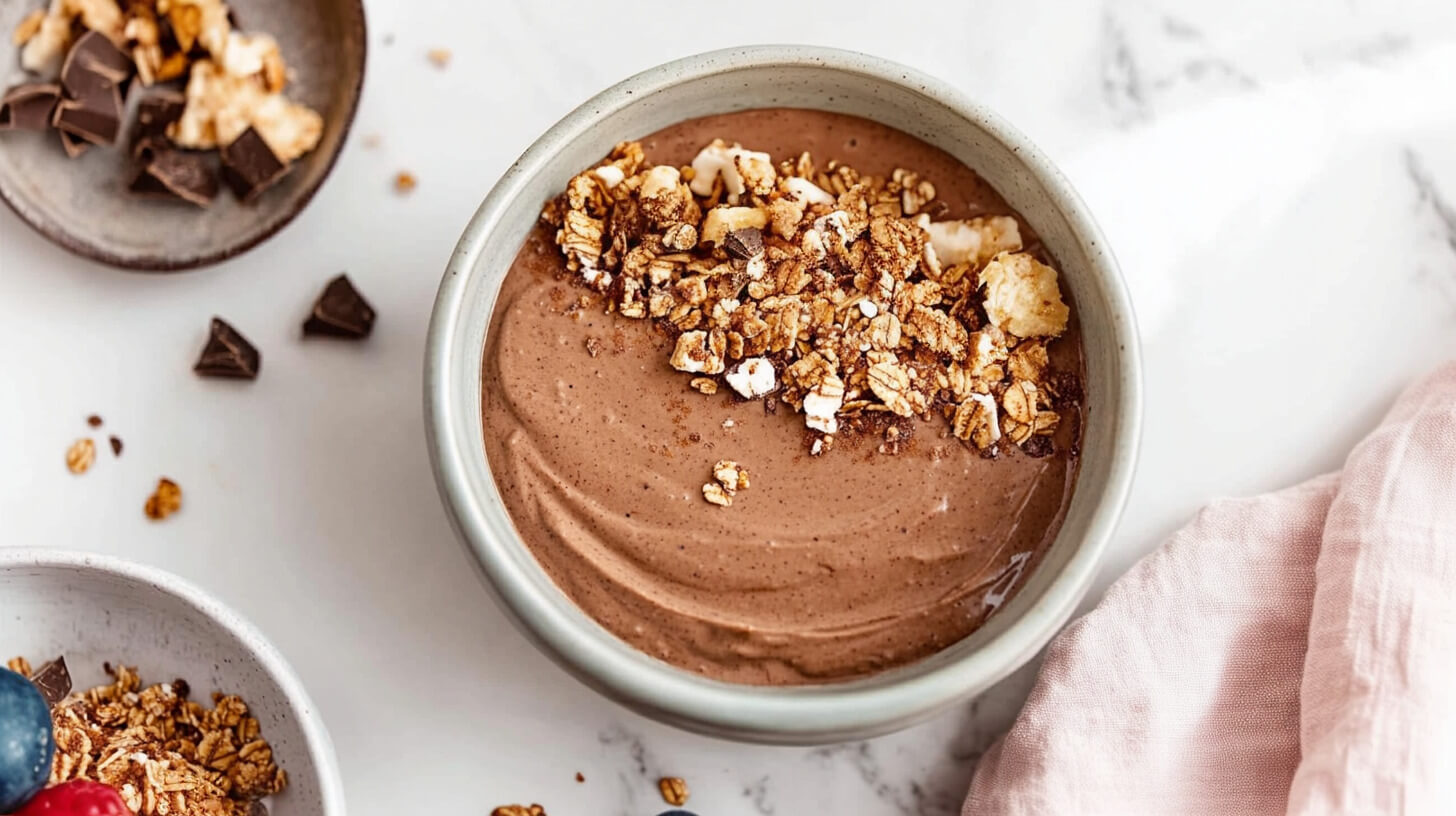 Czekoladowe smoothie bowl z awokado