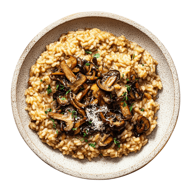 Wegańskie risotto z grzybami leśnym