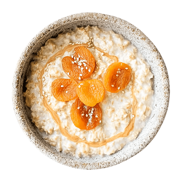 Owsianka z suszonymi morelami i tahini