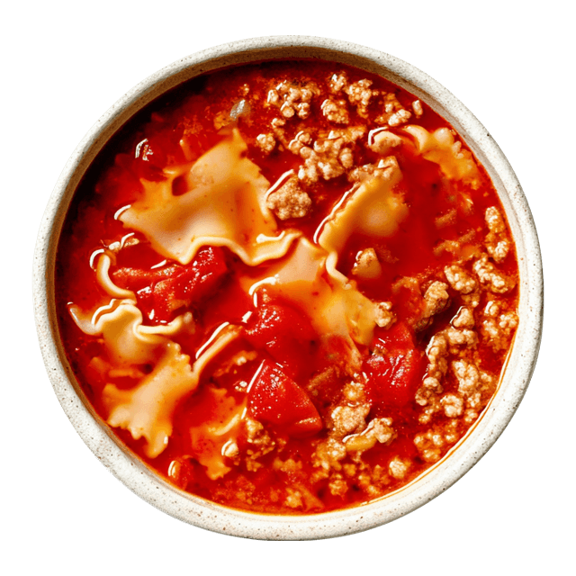 Zupa z makaronem lasagne