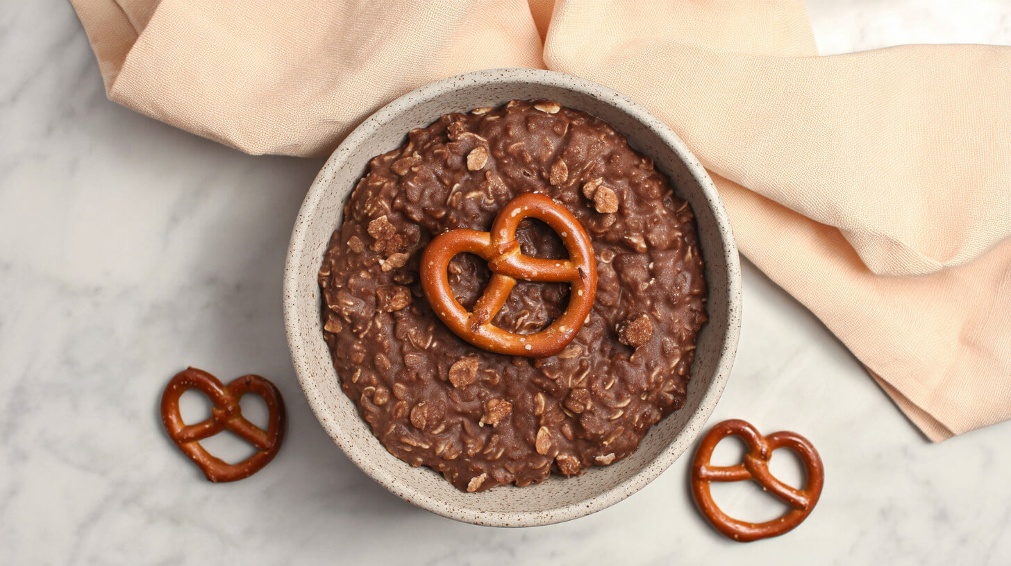 Pieczona owsianka z precelkami