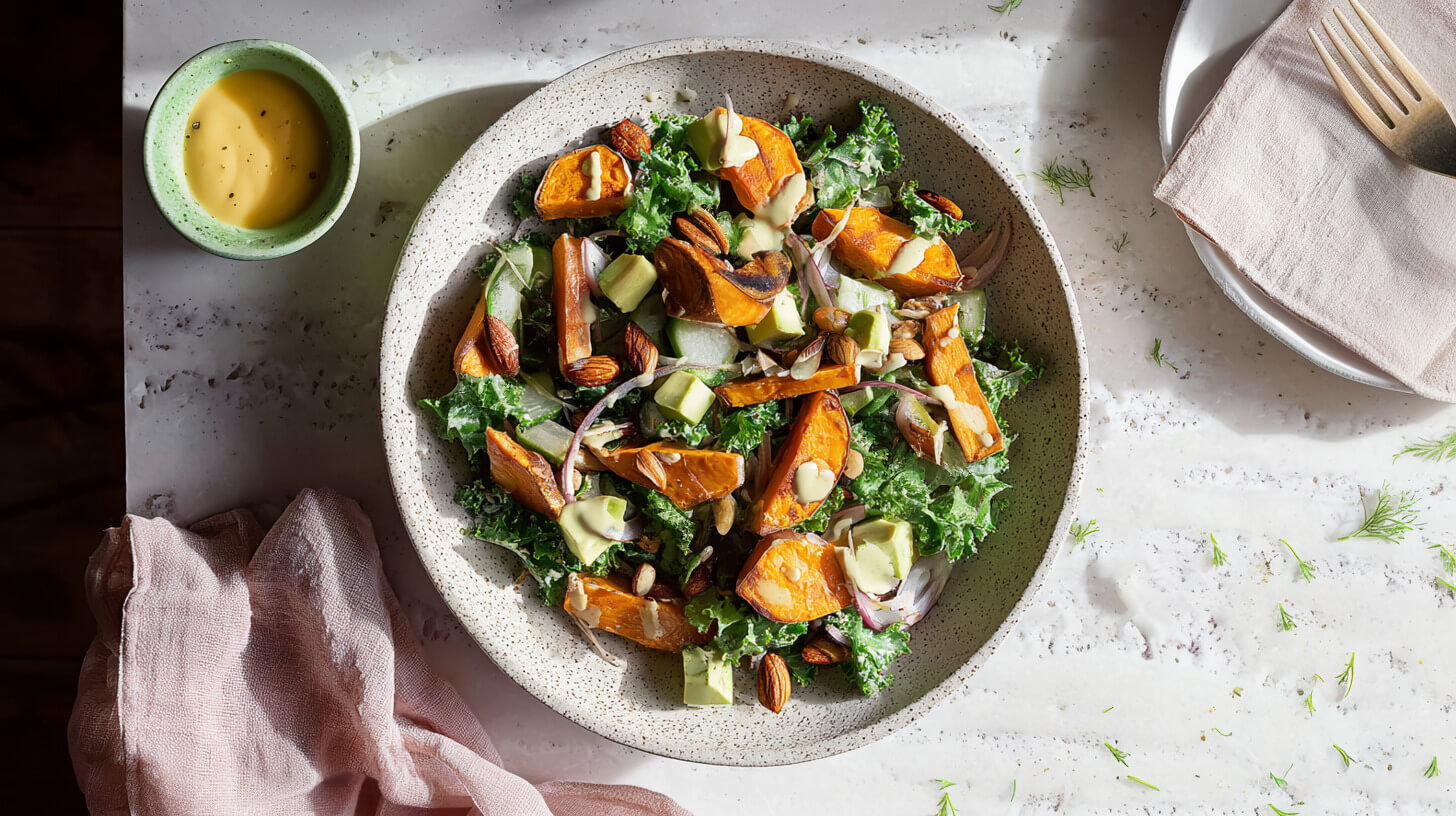 Sałatka z batatem i indykiem