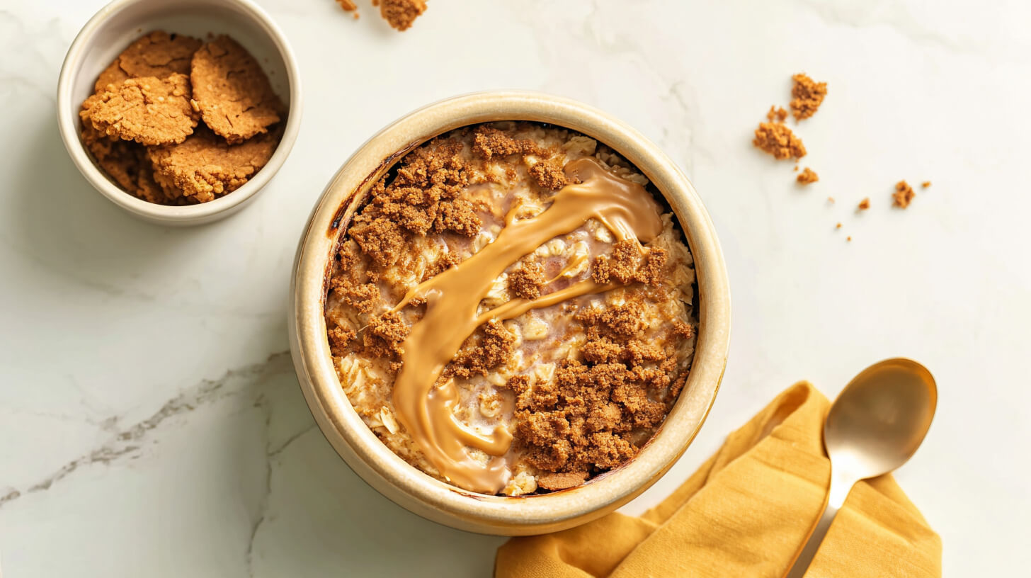 Pieczona owsianka z kremem Lotus