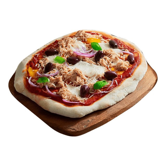 Pinsa z tuńczykiem i cebulą