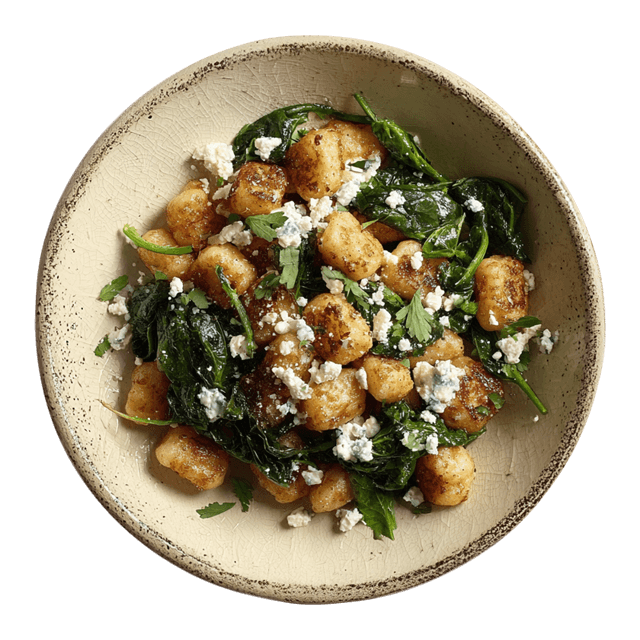 Gnochci ze szpinakiem i fetą