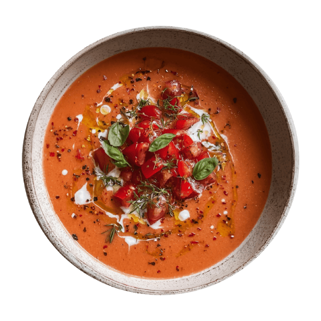 Gazpacho na jogurcie z bazylią i tymiankiem