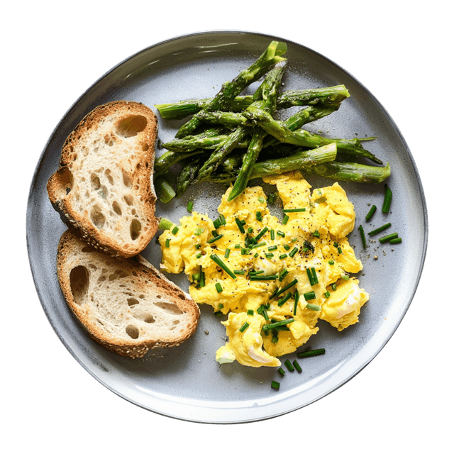 Jajecznica ze szparagami